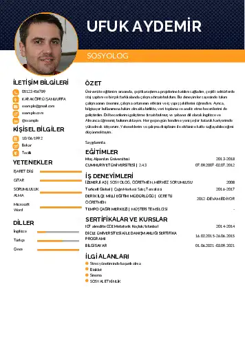 Sosyolog Cv Örnekleri cv indir